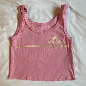 Billabong Pink Tank with Yellow Accents